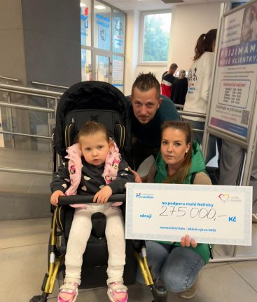 Havířované vysportovali pro malou Nelu čtvrt milionu korun. Trpí vzácnou vadou