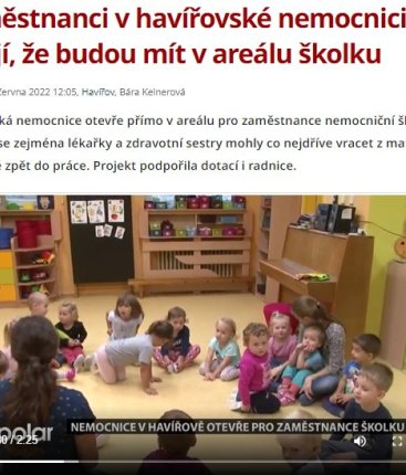 Zaměstnanci v havířovské nemocnici vítají, že budou mít v areálu školku