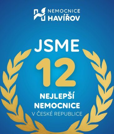 Jsme dvanáctá nejlepší nemocnice v české republice.