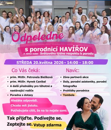 Odpoledne s Porodnicí Havířov v rámci Světového týdne respektu k porodu